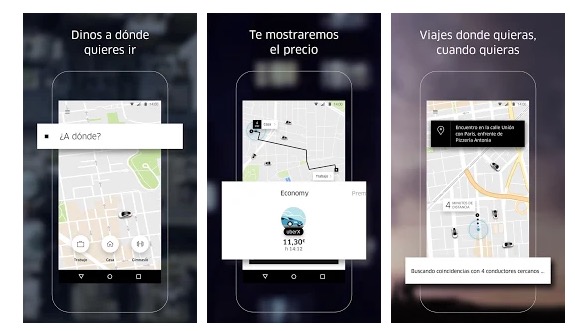 Ejemplo de la App Uber